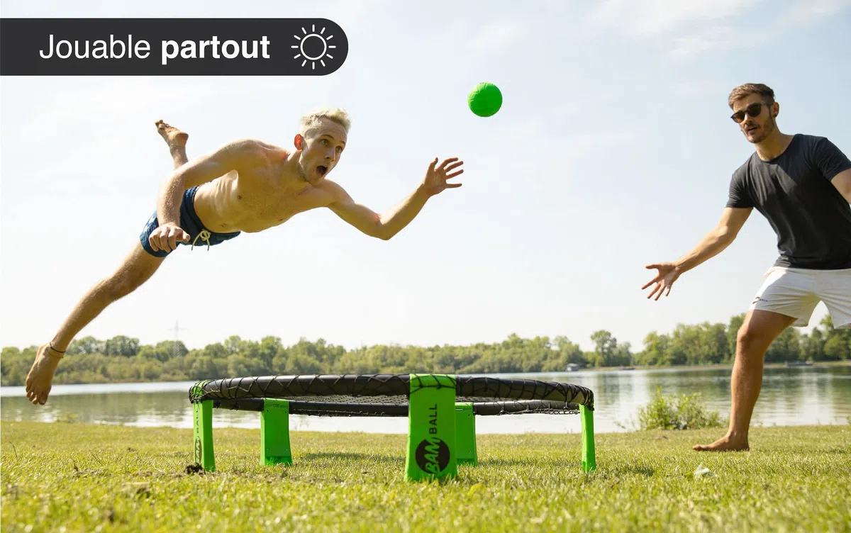 Set avec 3 balles + Pompe supplémentaire – Le Jeu d'été Parfait – Comprend 3 balles, Sac de Sport, Pompe et Instructions – Jeu pour Enfants, Adolescents et Adultes