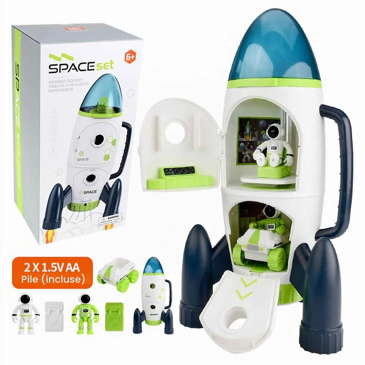 la Navette Spatiale, fusée Spatiale réalistes Jouets pour Enfants dans l'espace Extra-atmosphérique fusée avec lumières et Son