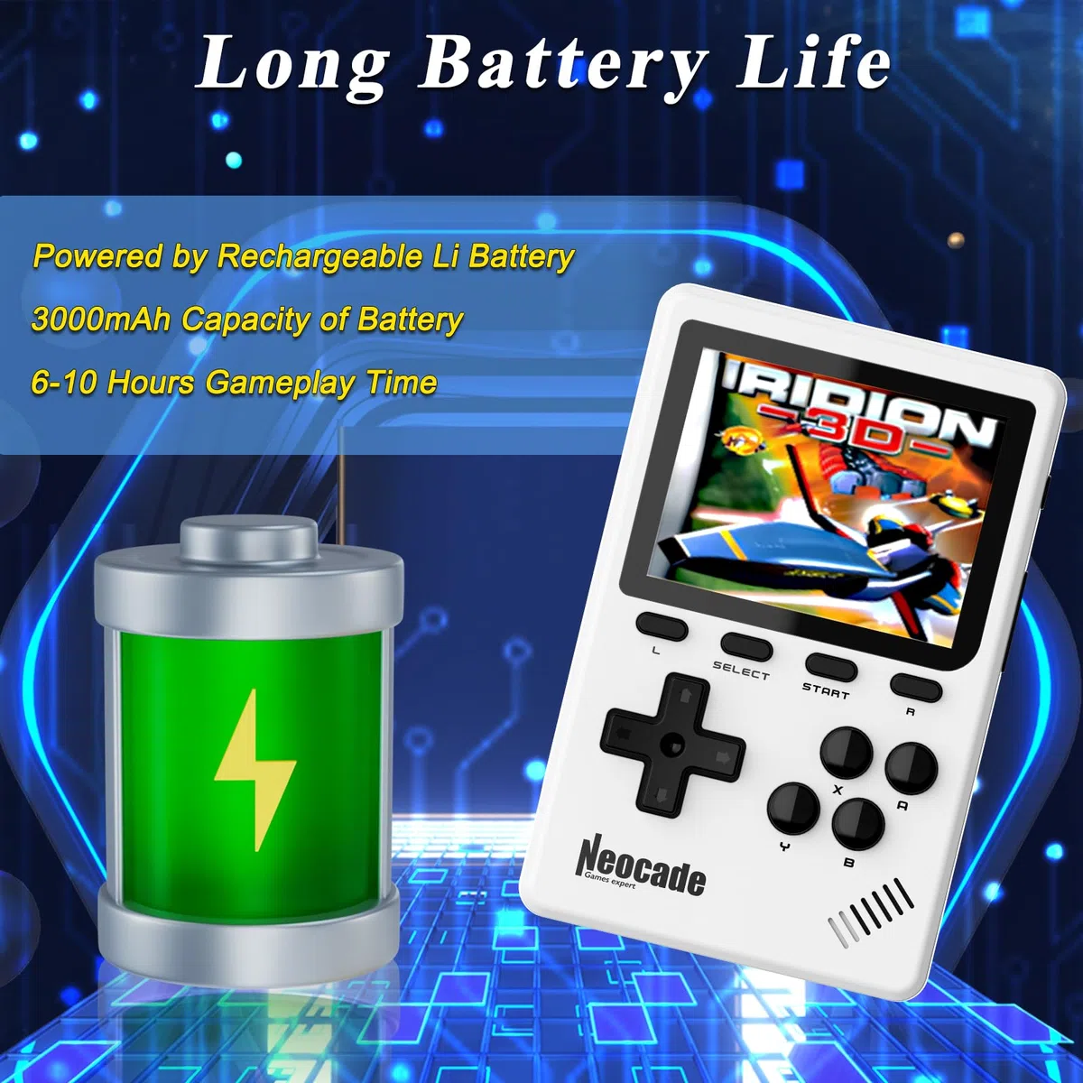 Console de Jeu Vidéo Portable Rétro, 40 Jeux Rétro sous Licence Authentique Pico Préinstallés, Compatible avec Cartouche PIKO/GBA – Blanc