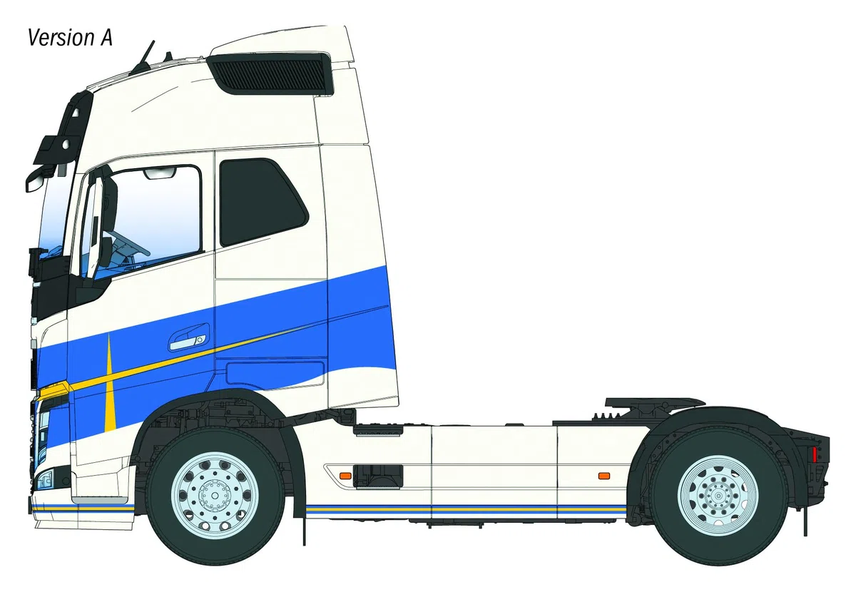 Italeri 3970 1:24 Volvo FH16 Medium Roof – Modélisme, kit de construction, modélisme, bricolage, loisirs, collage, kit de construction en plastique, fidèle aux détails, modèle de voiture, 1:24