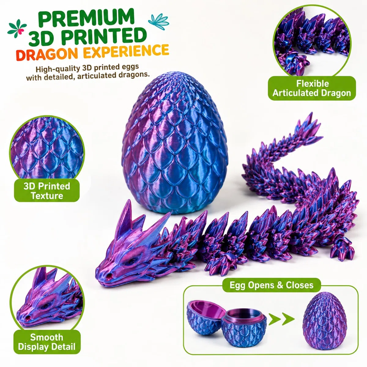 Calendrier de l’Avent Dinosaure 2026, 24 Œufs de Dragon 3D avec Figurines Articulées, 20 Modèles + 4 Cachés Lumineux, Jouet Créatif Cadeau Noël Enfant