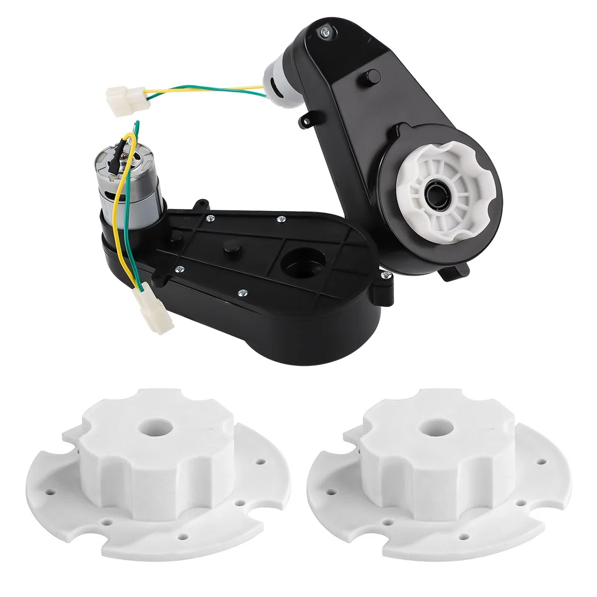 lasuroa 2pcs Boîte de Vitesses Moteur 24V pour Power Wheels, Haute Vitesse 35000 TR/Min Moteur d'Entraînement RS550 Boîte Vitesses Électrique Kit Mise à Niveau pour Voiture Jouet pour Enfants Camion