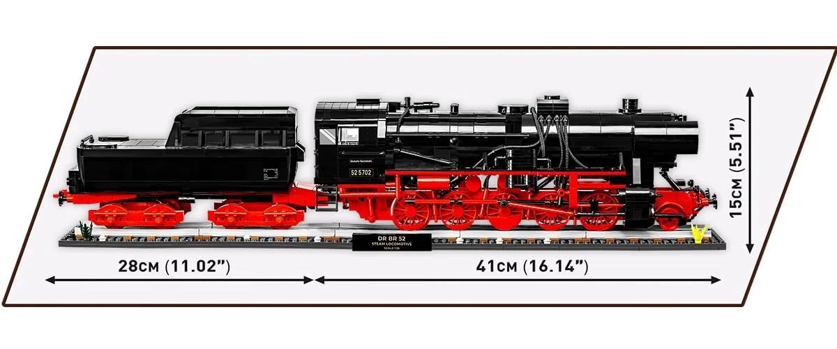 DR BR 52Steam Locomotive & Railway Semaphore Scale 1:35, Schwarz