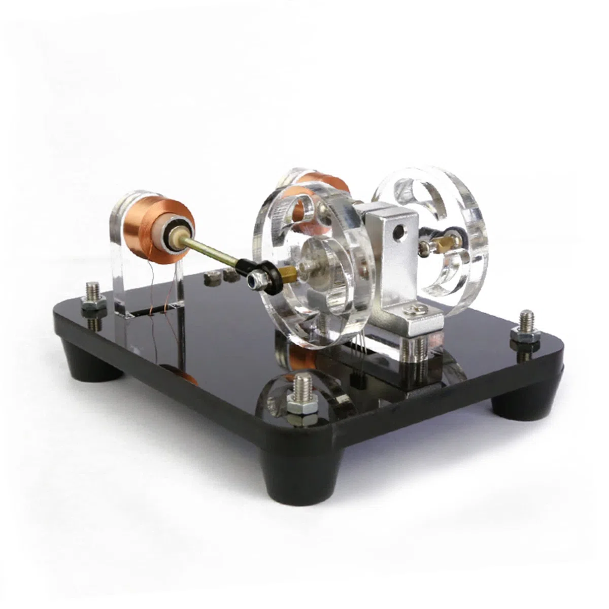CcacHe Moteur Bedini à Mouvement Alternatif sans balais, Instrument d'expérimentation Scientifique à Mouvement Pseudo-perpétuel (Double Bobine)