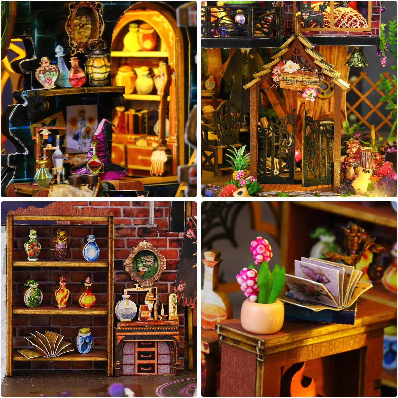 Maison Miniature en Bois, Kit Créatif avec Meubles Détaillés, Maquette à Construire pour Adultes et Adolescents, Cadeau Créatif pour Anniversaire ou Noël, Maison Magique