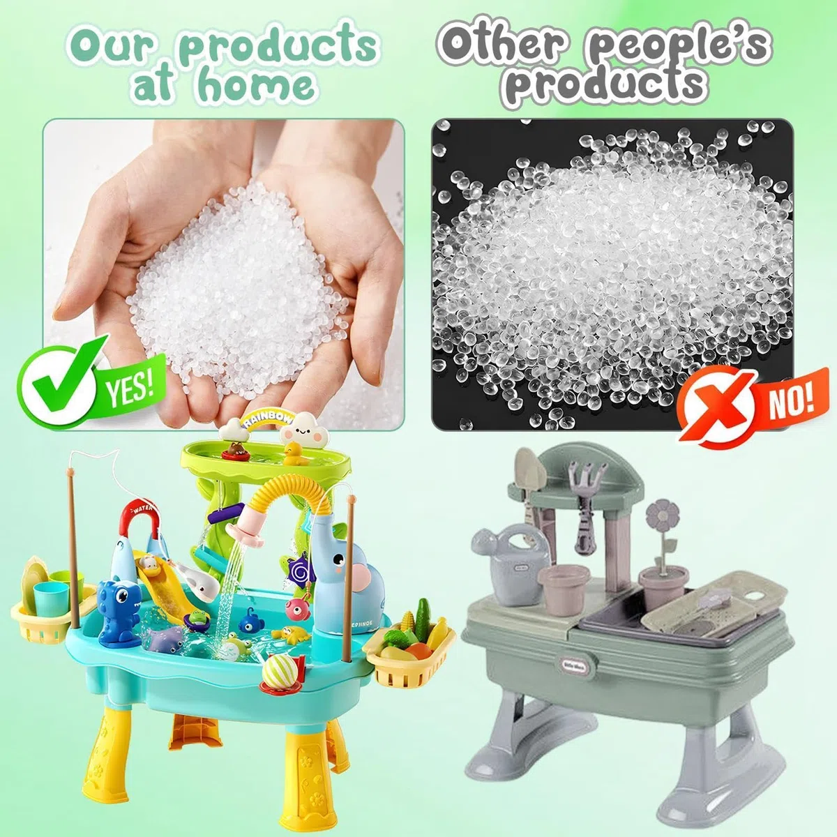 Table d'Eau Enfant Électrique avec Pompe, 4 en 1 Évier Jouet avec Eau Courante, Table d'Activité Sable et Eau avec Jeu de Pêche et Accessoires, Jouet Extérieur pour Fille Garçon 1-8 Ans, 60x43x48cm