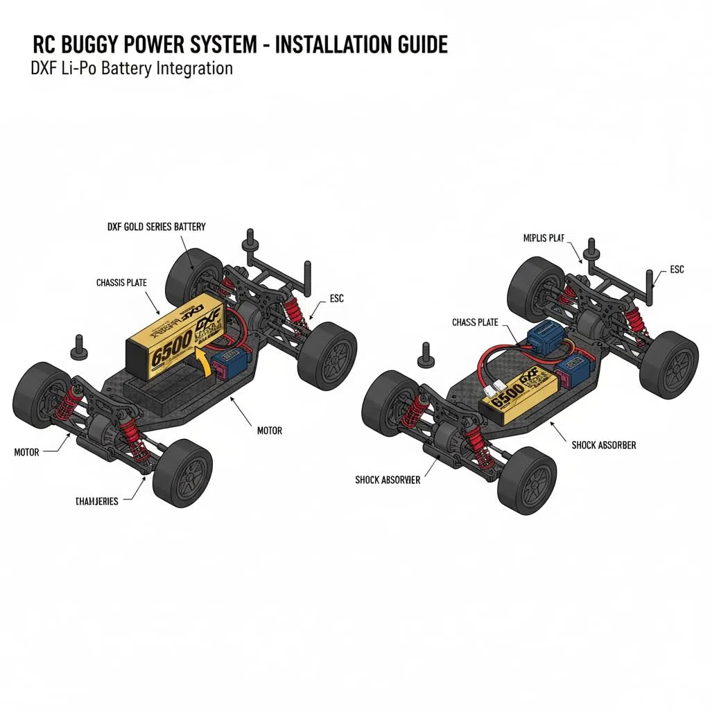 DXF Batterie LiPo 4S 6500mAh 100C 14.8V Prise XT90 Lot de 2 Boîtier Rigide pour Voiture RC 1/8 1/10 Camion Buggy Truggy Course Hobby Haute Décharge Rechargeable Polymère Lithium