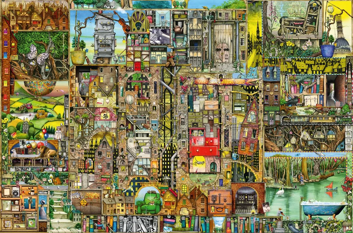 Ravensburger - Puzzle Adulte - Puzzle 5000 pièces - Ville Bizarre - Colin Thompson - Adultes et Enfants à partir de 14 Ans - Puzzle de qualité supérieure fabriqué en Europe - Artiste - 17430