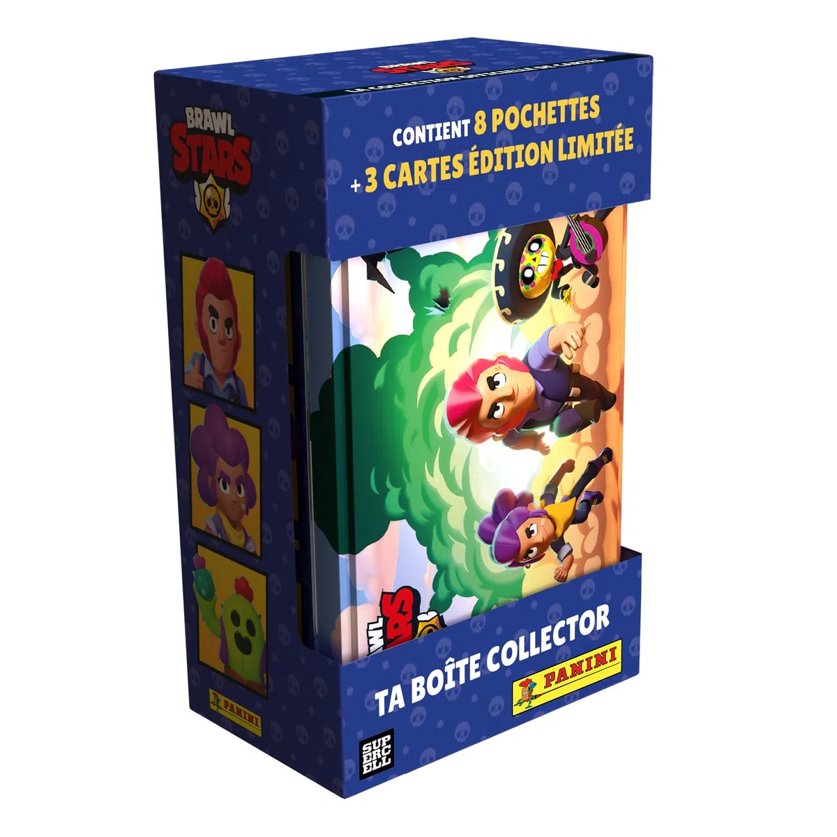 Panini Brawl Stars Trading Cards Boite métal 8 Pochettes + 3 Cartes édition limitée