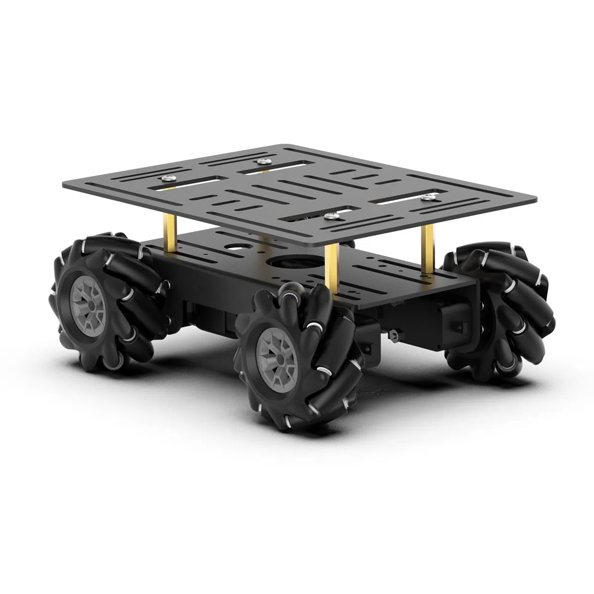 LewanSoul Mecanum Kit de châssis de Voiture avec Cadre en Alliage d'aluminium, Moteur TT et Roues Mecanum de 60 mm, Voiture Robot Intelligente, kit de Bricolage (démonté)