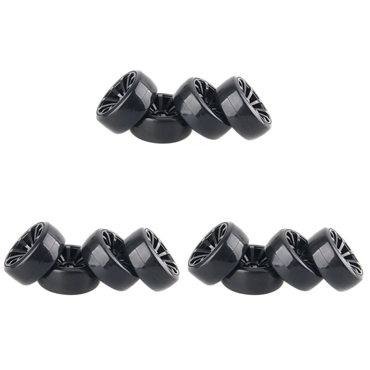 Toyvian 12pièces Roues De Pneu Plastique pour Voitures De Course Jantes avec Équipement De Remplacement pour Hpi Et Voitures Drift