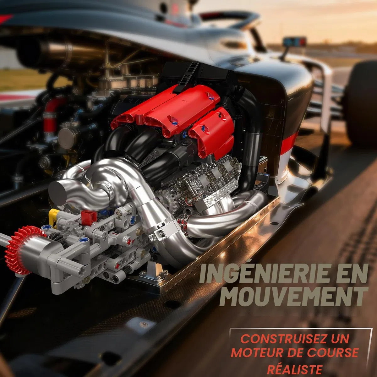 Mould King 10188 Technique – Ensemble de Briques pour Moteur V8 – 980 pièces – Modèle de Moteur de Course pour Adolescents et Adultes 14+