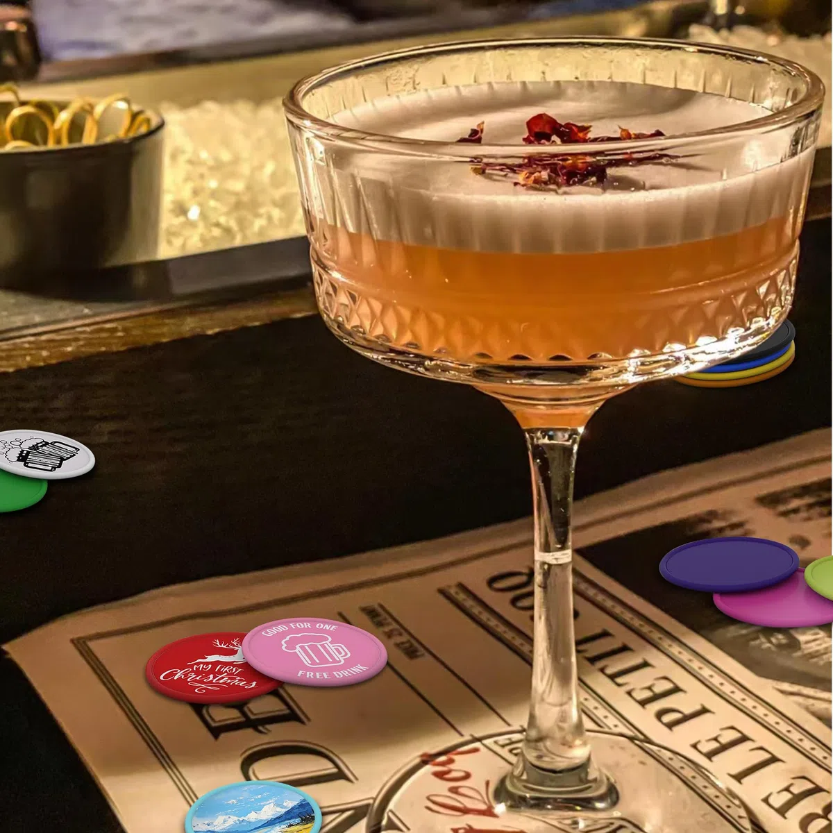 Lot de 200 jetons de poker personnalisés, impression double face en couleur, impression de votre propre logo personnel, texte et image, lot pour jetons de bar, fête, jour commémoratif, golf et cadeaux