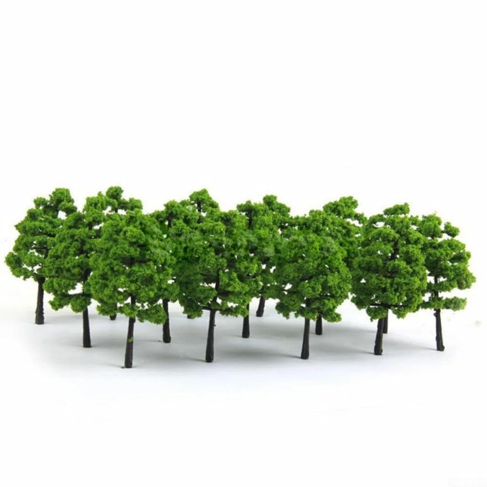Lot de 20 arbres miniatures pour diorama et décoration de paysages miniatures