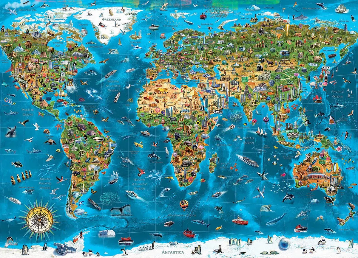 Educa - Puzzle de 12000 pièces pour Adultes | XXL Puzzles. Merveilles du Monde. Recommandé à partir de 14 Ans(19057)