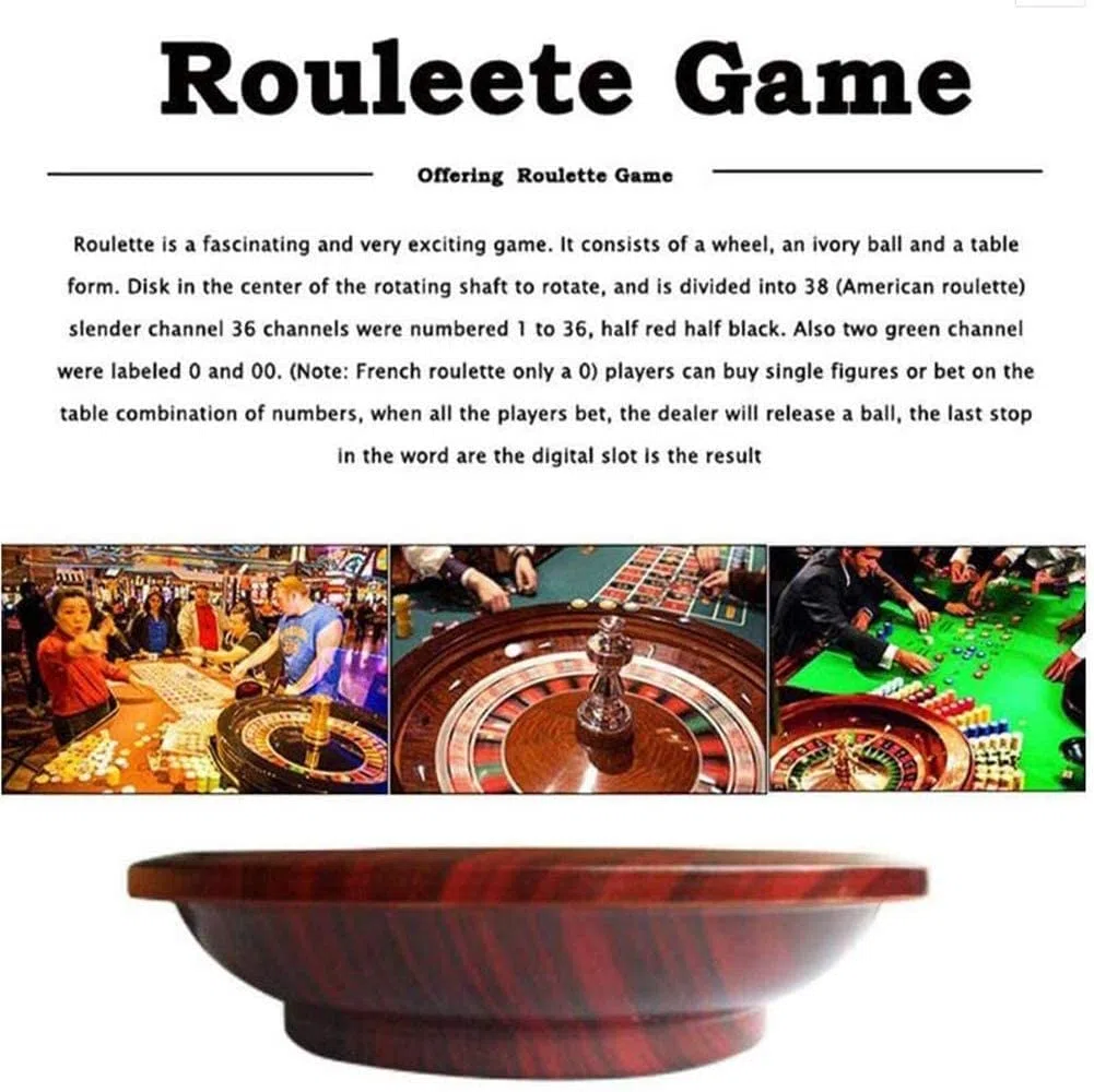 Jeu De Roulette À Roue De 12 Pouces, Jeu De Casino, Divertissement, Plateau Tournant, Jeux De Table De Loisirs, Jeu De Roulette for Adultes, Accessoire De Jeu De Table De Roulette