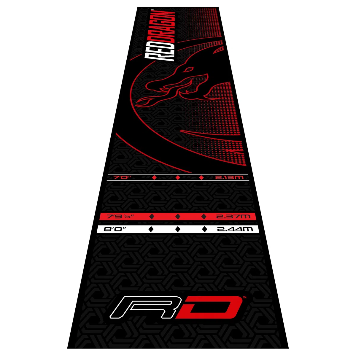 RED DRAGON Tapis de fléchettes avec ligne Oche – Mesures officielles de tournoi – Accessoires de fléchettes professionnels