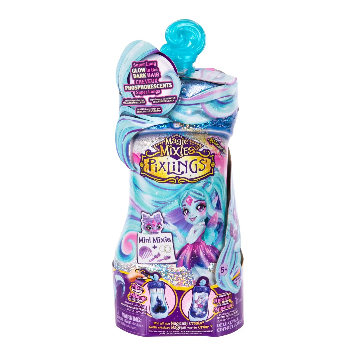 Magic Mixies - Pixlings Deluxe Pack Flyt The Dragonfly Pixling Now with Shimmer Reveal ! Créez et mélangez Une Potion Magique Qui révèle comme par Magie Une Belle poupée Pixling de 16,5 cm