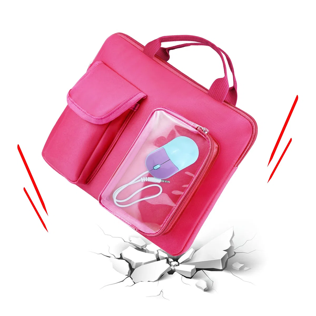 Annmore Sac pour Lexibook Ordinateur Éducatif Bilingue, Rose | Compatible avec VTech - Storio MAX XL 2.0