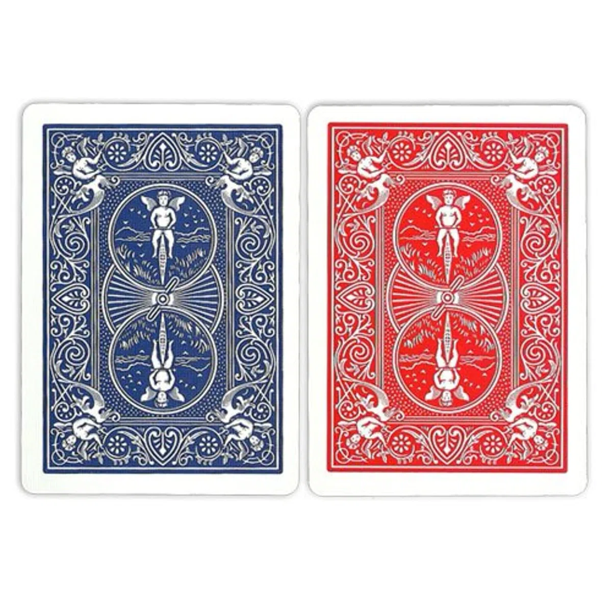 Brybelly Lot de 12 Cartes Pinochle pour vélo (6 Rouges/6 Bleues)
