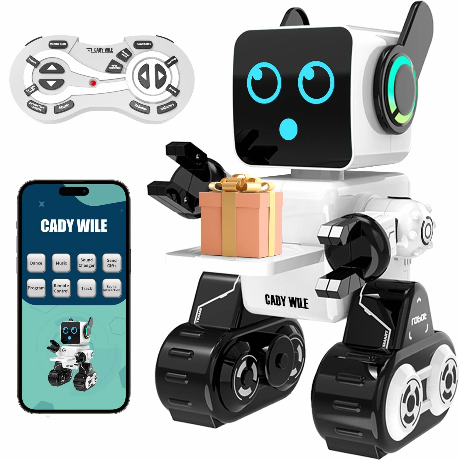 anysun Jouet Robot pour Enfants, Robots RC Intelligents avec Tactile, Application et Télécommande, Jouet Robot Programmable, Marche, Danse, Chant, Conversation, pour Garçons Filles