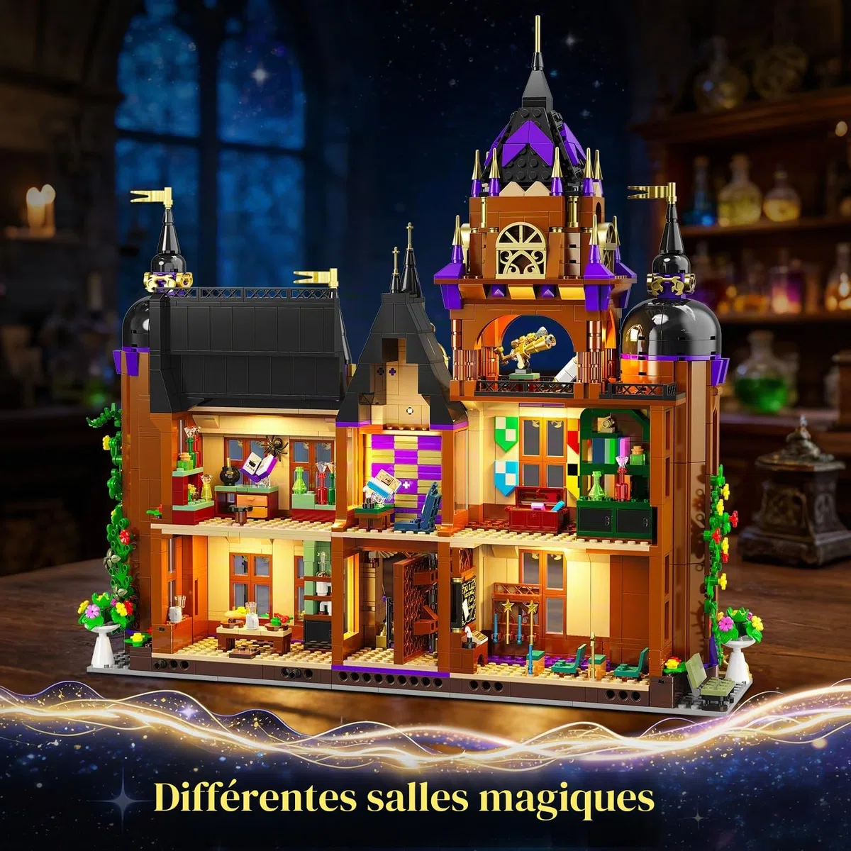 INSOON Kit de Construction d'École Magique avec Lumière
