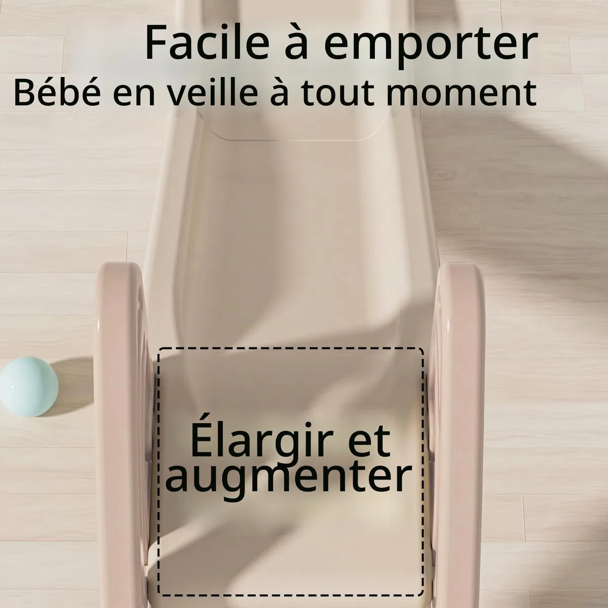Gupamiga Toboggan Exterieur pour Enfants avec Poignées, Pente de Toboggan Extra Longue et Escaliers Antidérapants, Haute Résistance, Assemblage Facile et Pliable (Brun)