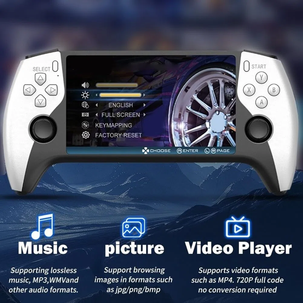 Console rétro portable SF3500 avec écran IPS de 5,5", 14 émulateurs, plus de 20 000 jeux, processeur Dual Core 1,2 GHz, 2 Go DDR3 et sortie (sf3500 64 g)