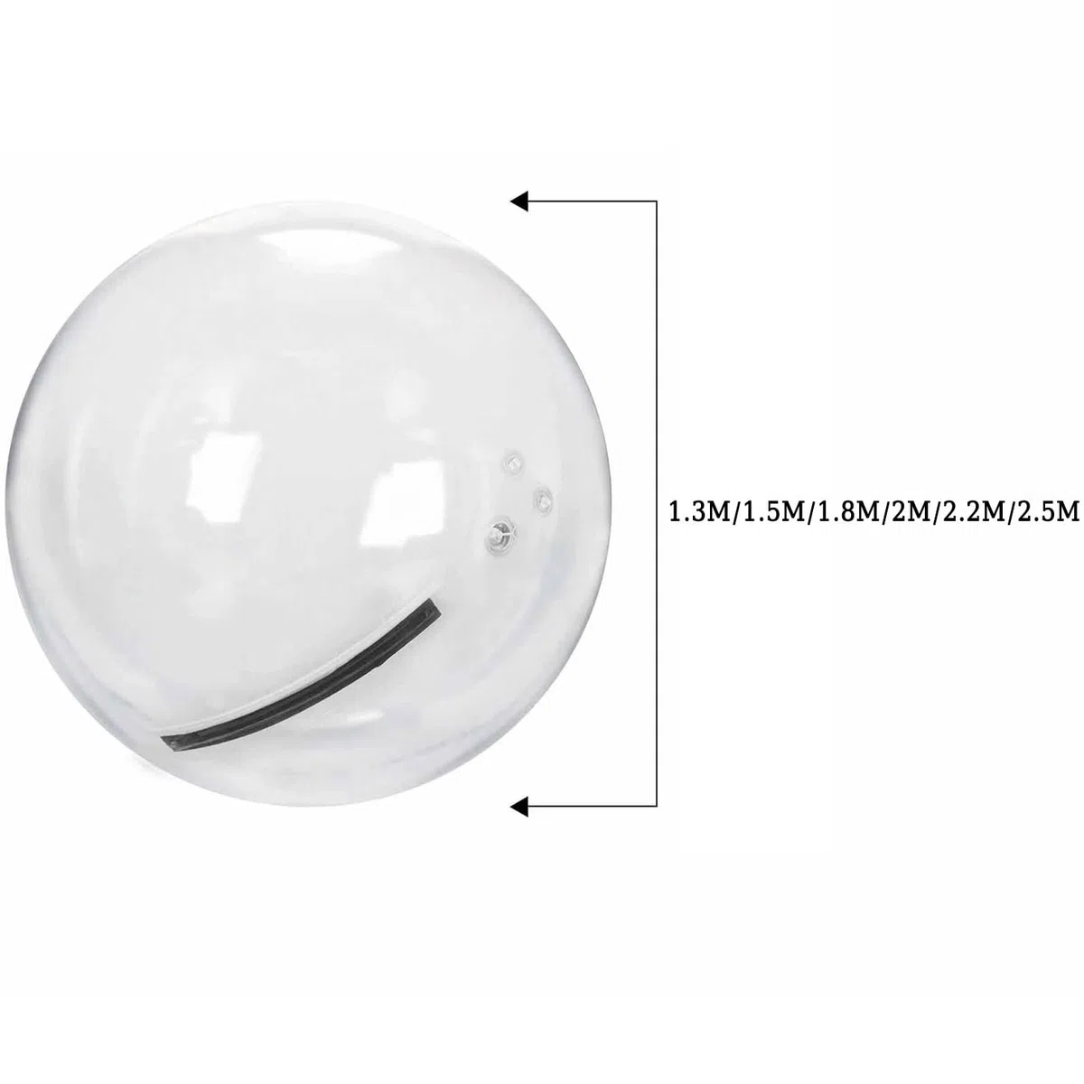 Ballon gonflable pour piscine, lac, plage – Boule à bulles transparente avec fermeture éclair pour enfants et adultes