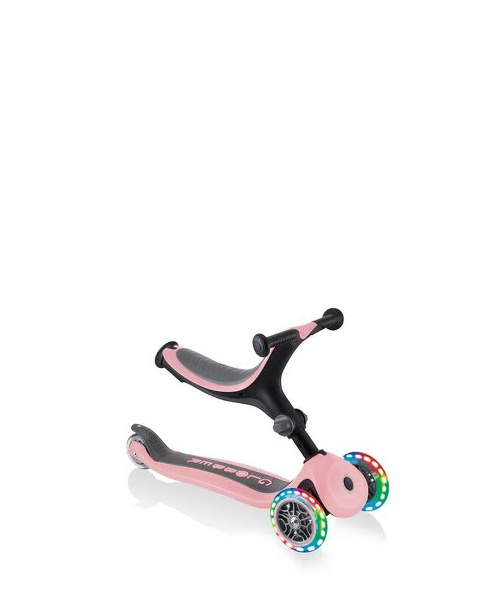 GLOBBER GO-UP Foldable Lights Tricycle 3 en 1, 120/80 mm, ABEC 5, 3 Roues, Hauteur réglable, Roues LED