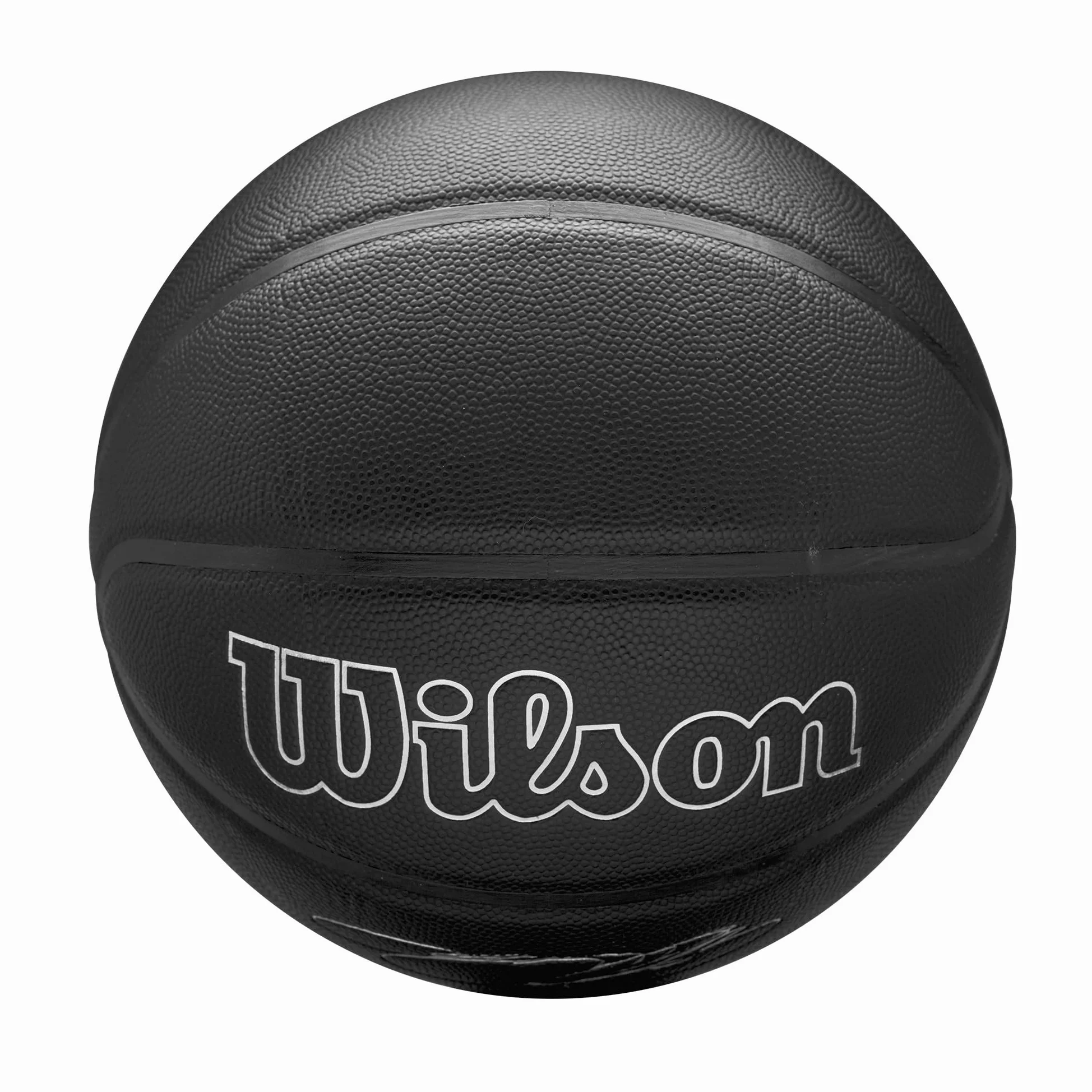 WILSON Evergreen NBA Player, Ballon de Basket, Revêtement Pure Touch, Idéal pour Extérieur, Résistant Aux Intempéries, Joueur: James, Couleur: Noir, Taille: 7