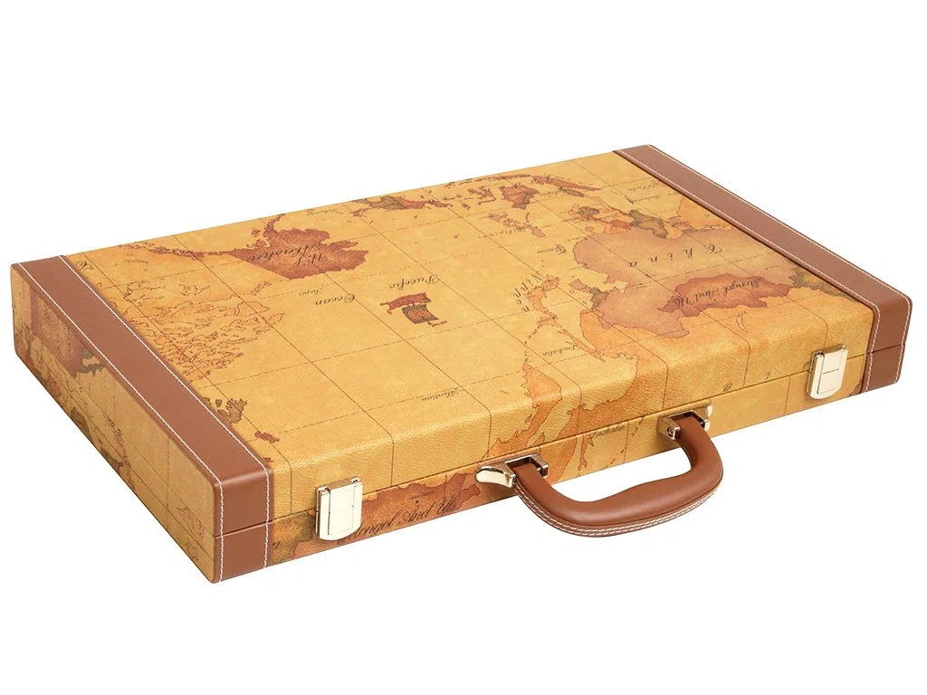 Kit de Backgammon de Luxe de 18 Pouces - Plateau Marron