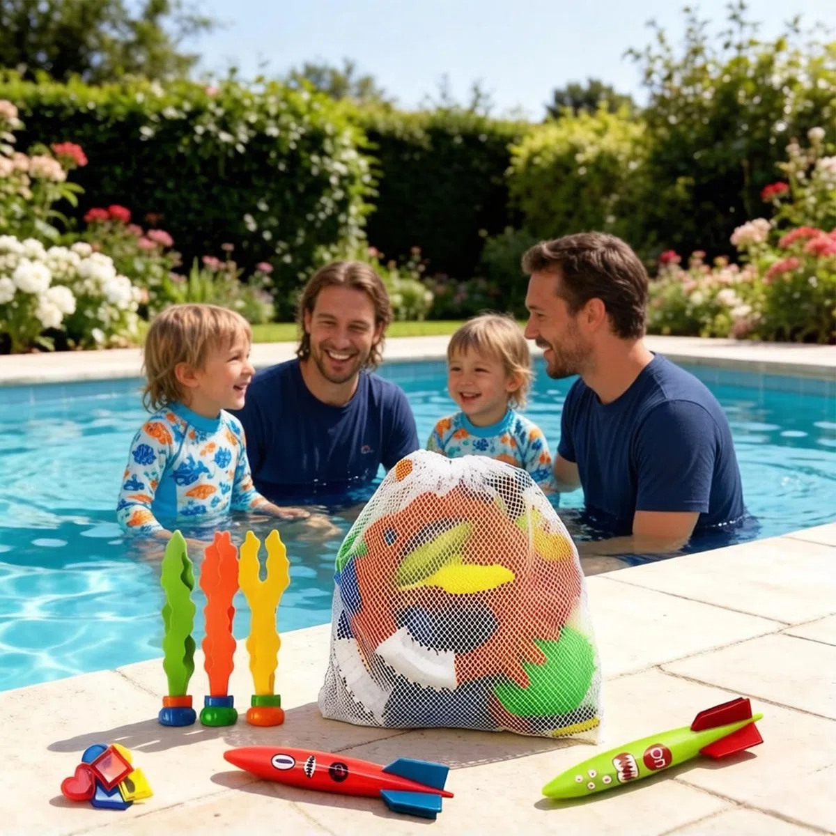 Jouet de plongée – Ensemble de jeu sous-marin de 34 pièces pour piscine et activités pour enfants