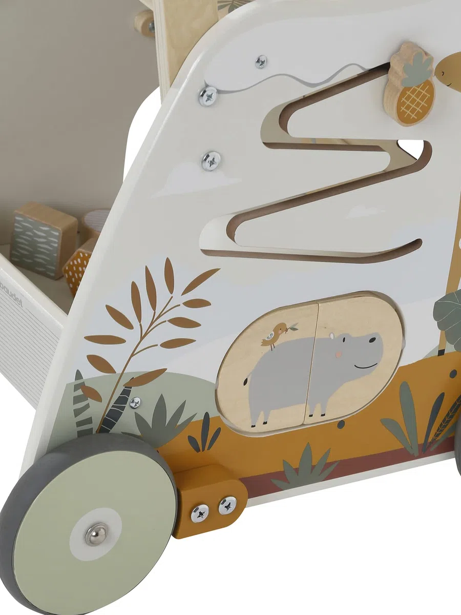 VERTBAUDET Jouet Chariot de Marche Multi Activités Bois FSC vert TU