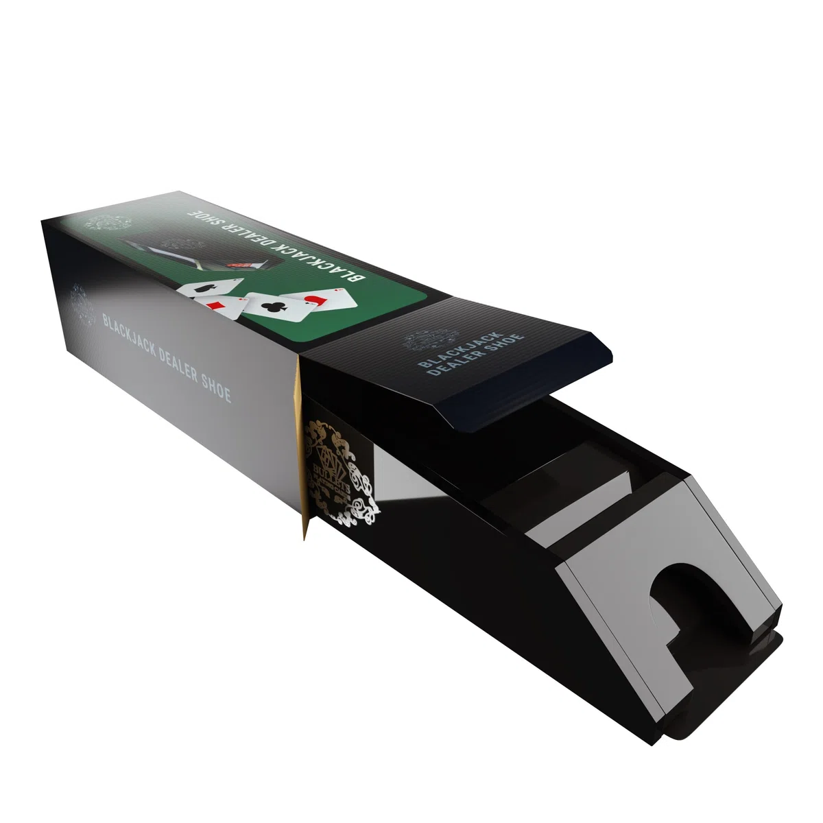 Bullets Playing Cards, Blackjack Dealer Shoe Traîneau de Cartes Deluxe pour 6 Jeux de Cartes