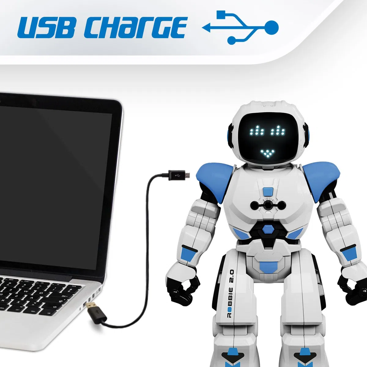 Xtrem Bots - Robbie | Robot Enfant | Robot Telecommande Et Programmable Jusqu'à 50 Actions | Jouet Enfant 5 Ans Garçon | Jouet Fille 5 Ans Et Plus