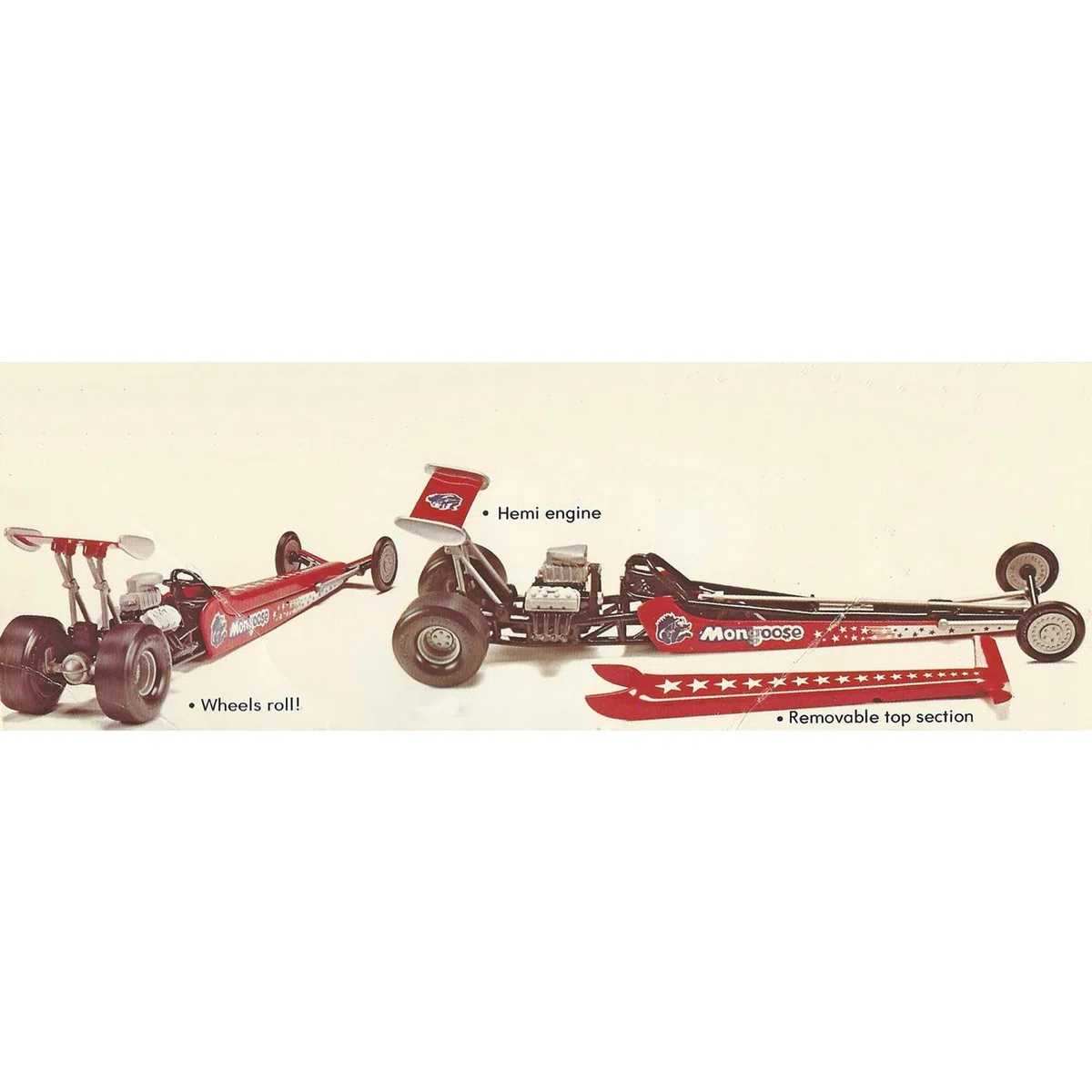 Atlantis- Kit Snap 1/32, American Rail Dragster modélisme, AMCH1120, Multicolore, Centre
