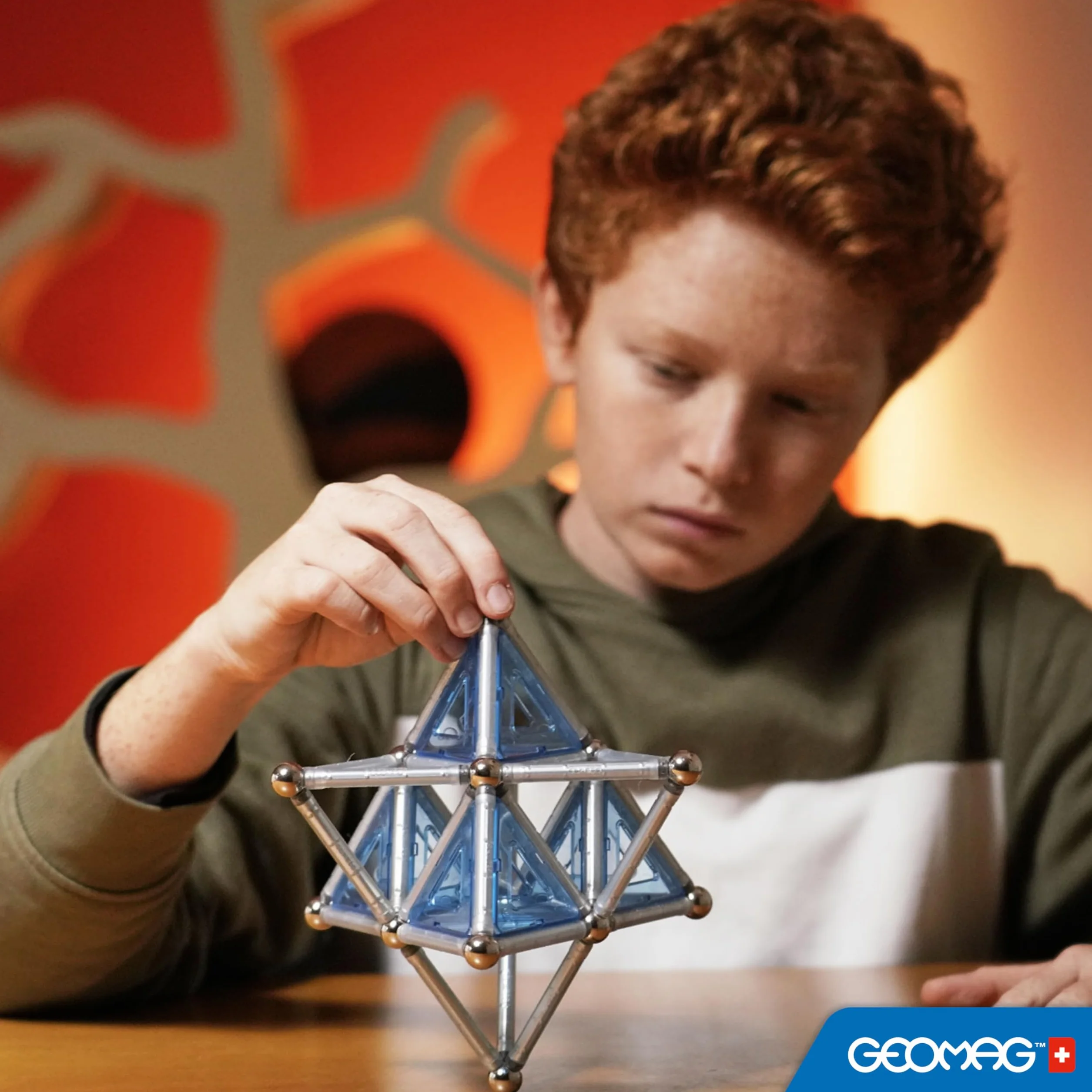 GEOMAG - Pro-L 110 Pcs, Construction Magnétique Enfant avec Barres, Billes et Panneaux, Polarité Visible, Jouet Enfant 8 Ans +, Jeu de Construction STEM Éducatif, Idée Cadeau Noël Anniversaire