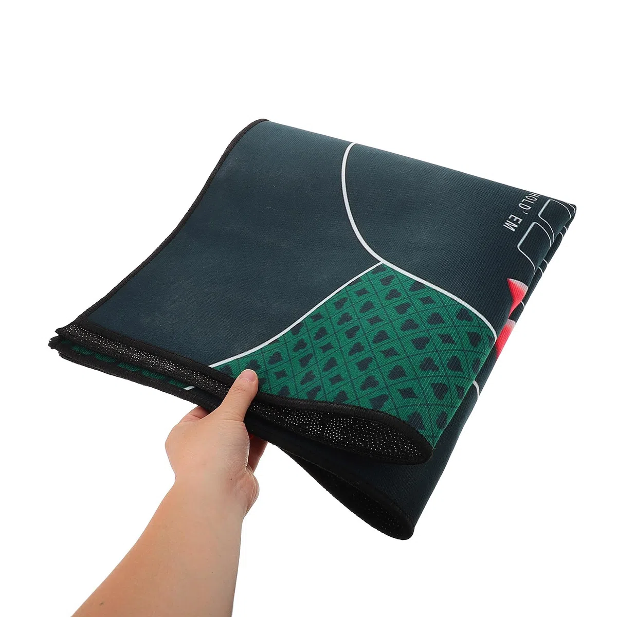 Tapis de Poker Motif Imprimé, Facile à Transporter Ranger Rectangulaire en Tissu Vert pour Tournois de Poker et Jeux de Rôle