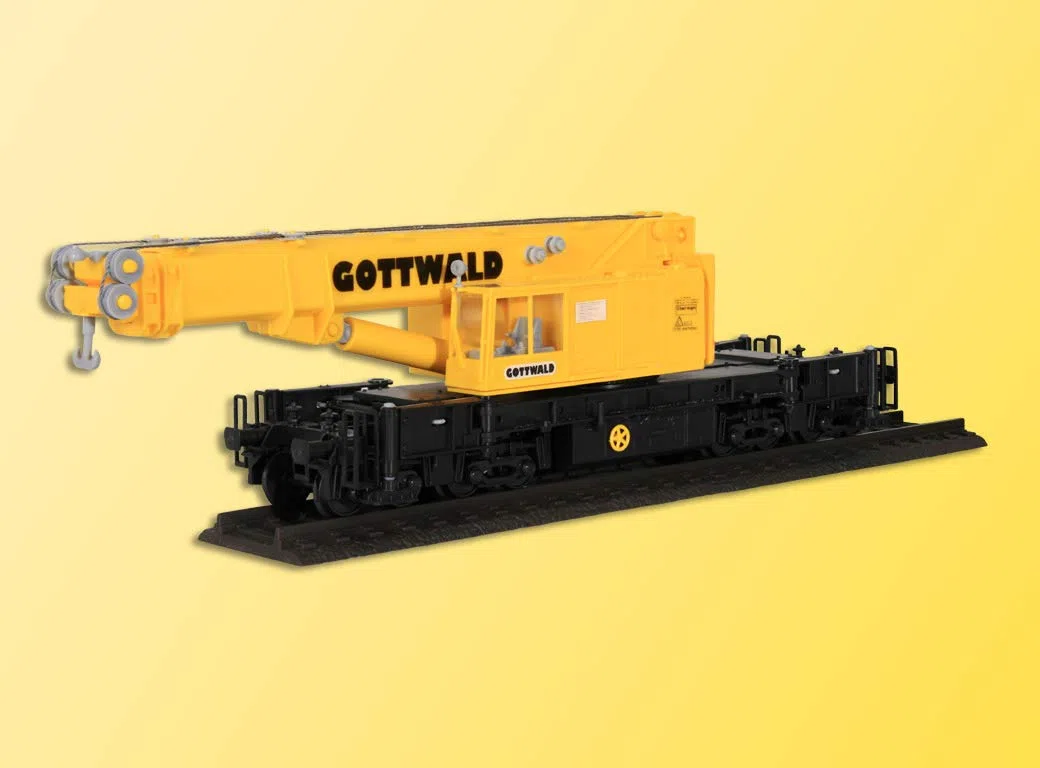 Kibri 1/87 ho : Kit Grue télescopique ferroviaire - Gottwald - non motorisée
