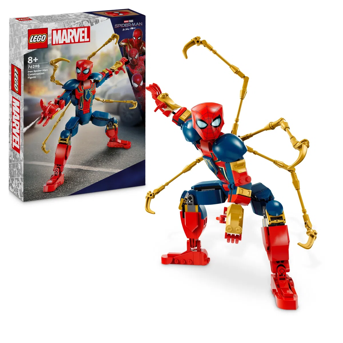 LEGO | Marvel Figurine d'Iron Spider-Man à Construire Jeu de Rôle pour Garçons et Filles dès 8 Ans, Idée Cadeau pour Enfant Fan de Spiderman et Avengers 76298
