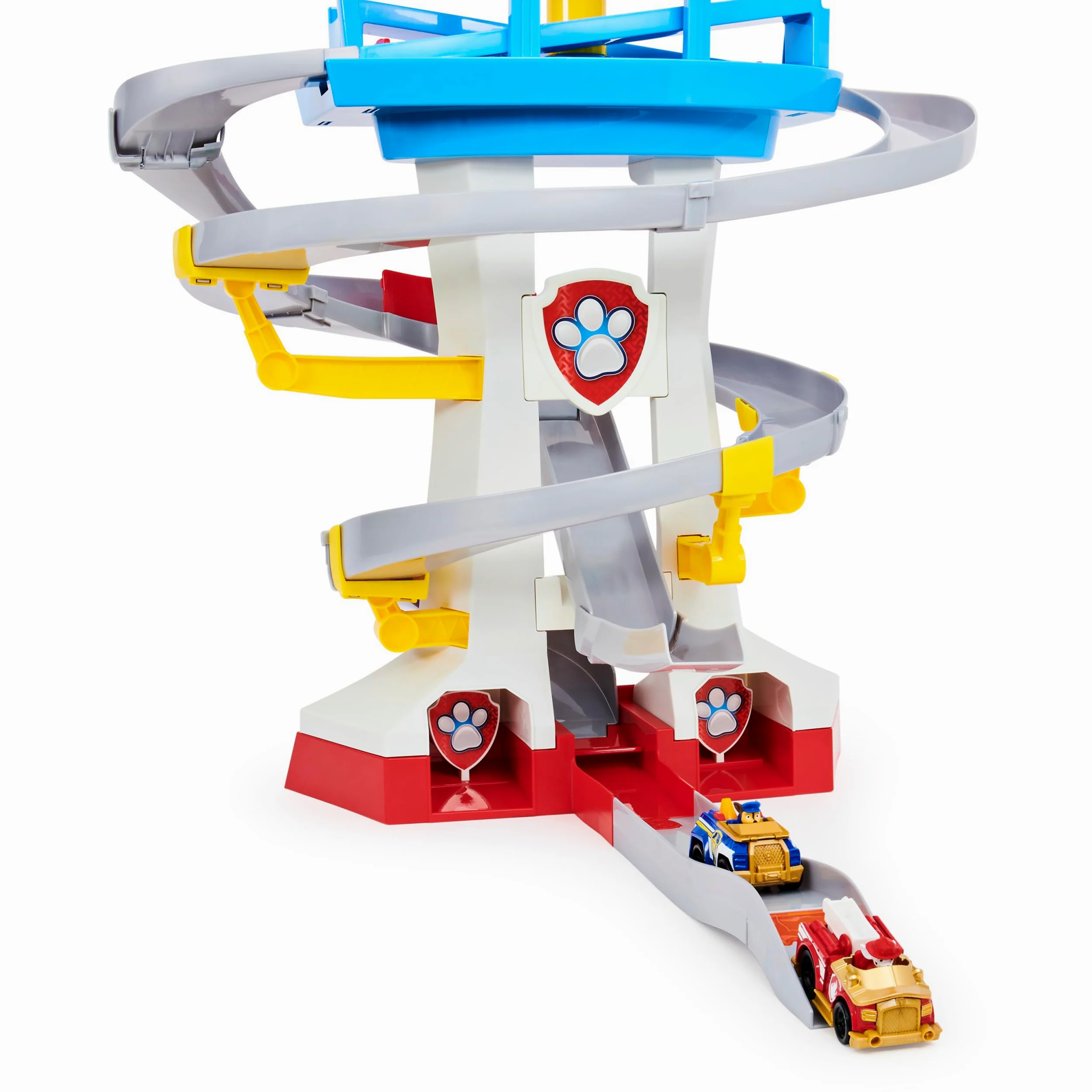 Paw Patrol True Metal Adventure Bay Rescue Way Ensemble de Jeu avec 2 véhicules exclusifs, échelle 1/55