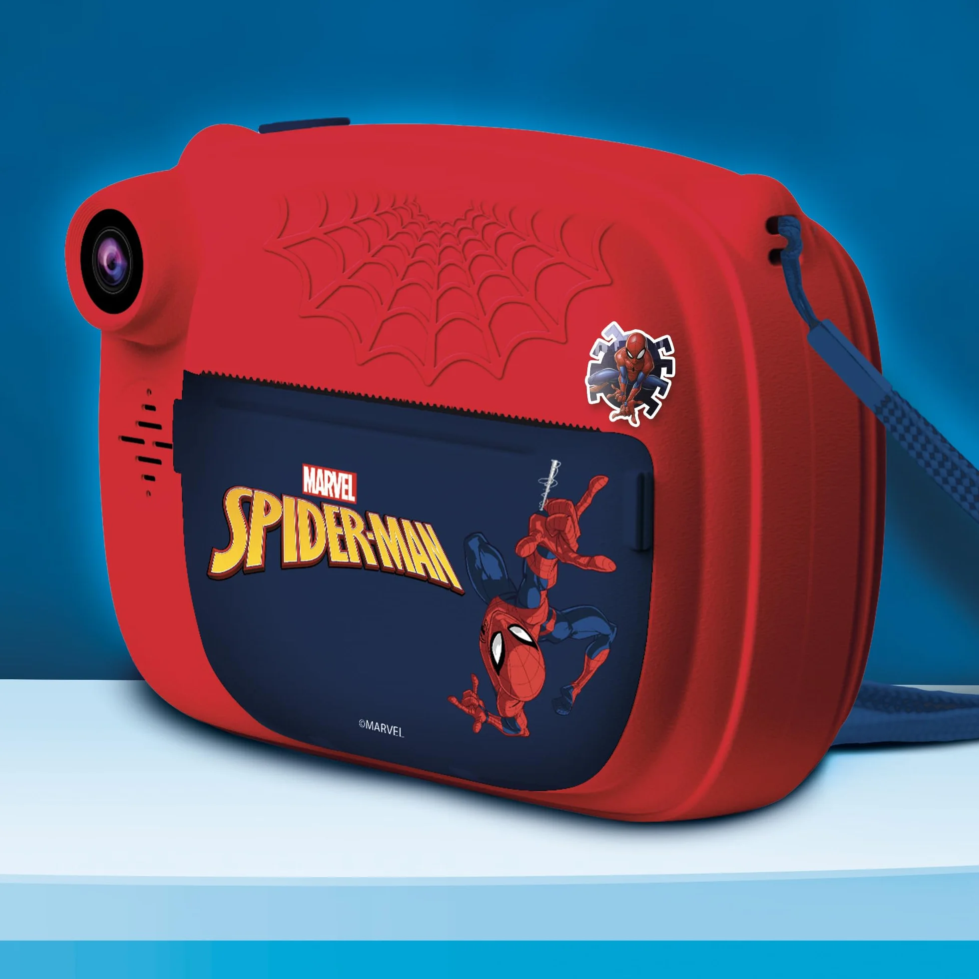 Lisciani - SPIDER- MAN Print CAM - Appareil Photo Instantané - HiTech Educatif - Ecran Couleur 4 Pouces - Double Caméra pour Selfie - Vidéo - 180 Photos - Cadres et Autocollants - Dès 5 ans