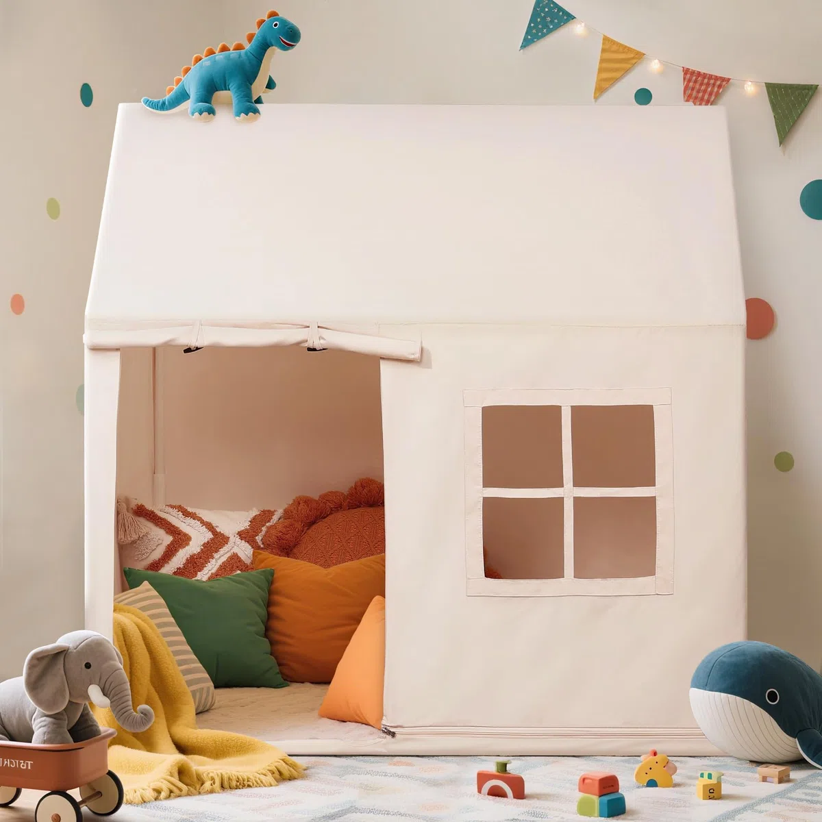 Wilwolfer Tente pour Enfants d'Intérieur, Tente de Jeu pour Tout-Petits - Tente Tipi d'Intérieur pour Filles et Garçons, Maison de Jeu, Cadeau d'anniversaire, Jouets pour Salle de Jeux.