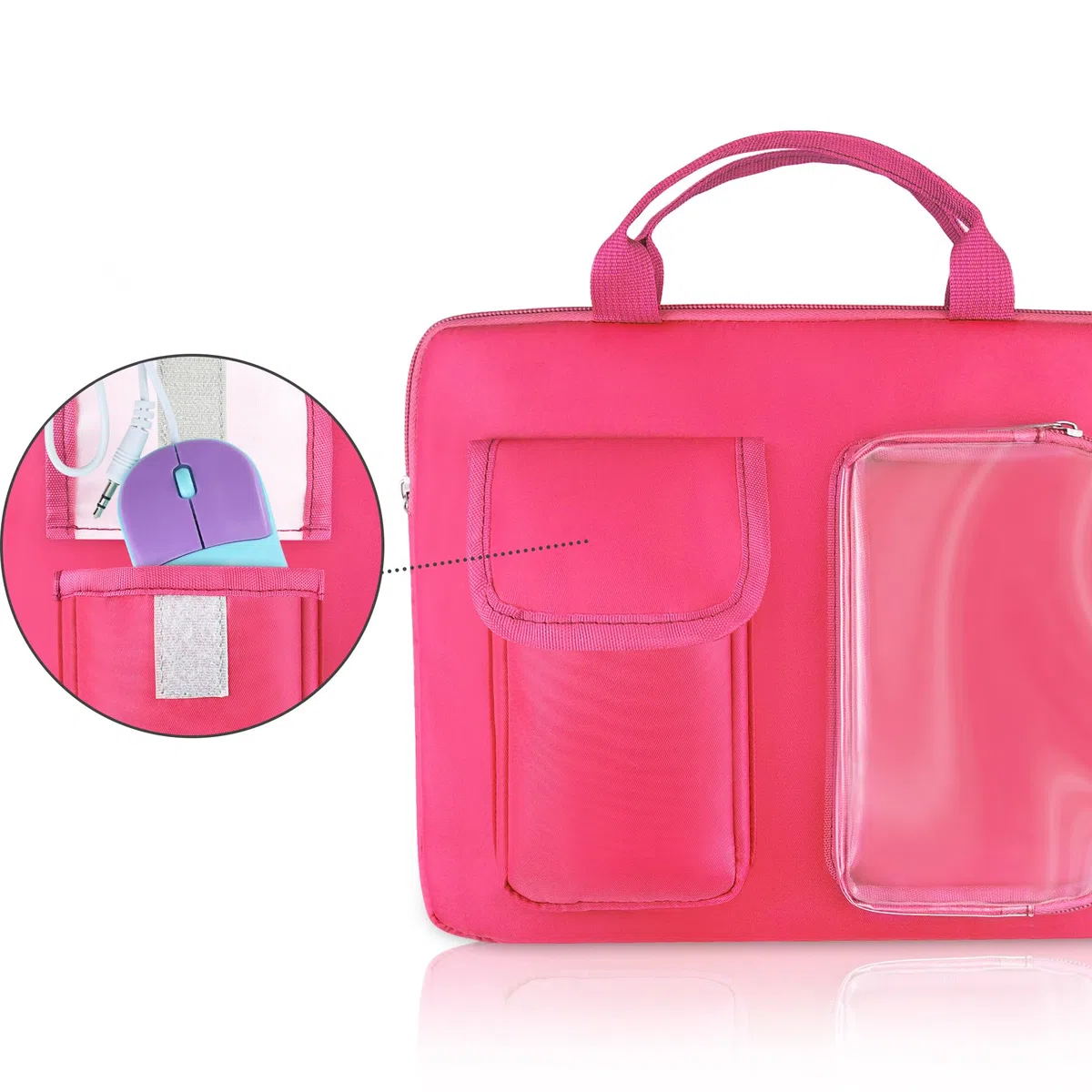 Annmore Sac pour Lexibook Ordinateur Éducatif Bilingue, Rose | Compatible avec VTech - Storio MAX XL 2.0