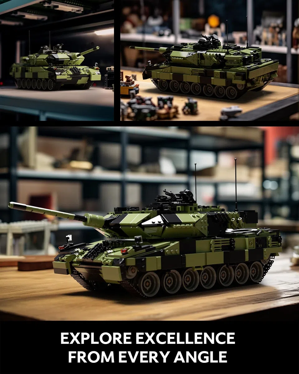 Nifeliz Leopard II A7 Tank, Jeu de Construction de Chars Militaires pour Adultes, Maquette d'armée à Construire et à Exposer, pour Les passionnés de l'armée (2069 PCS, NF10269)