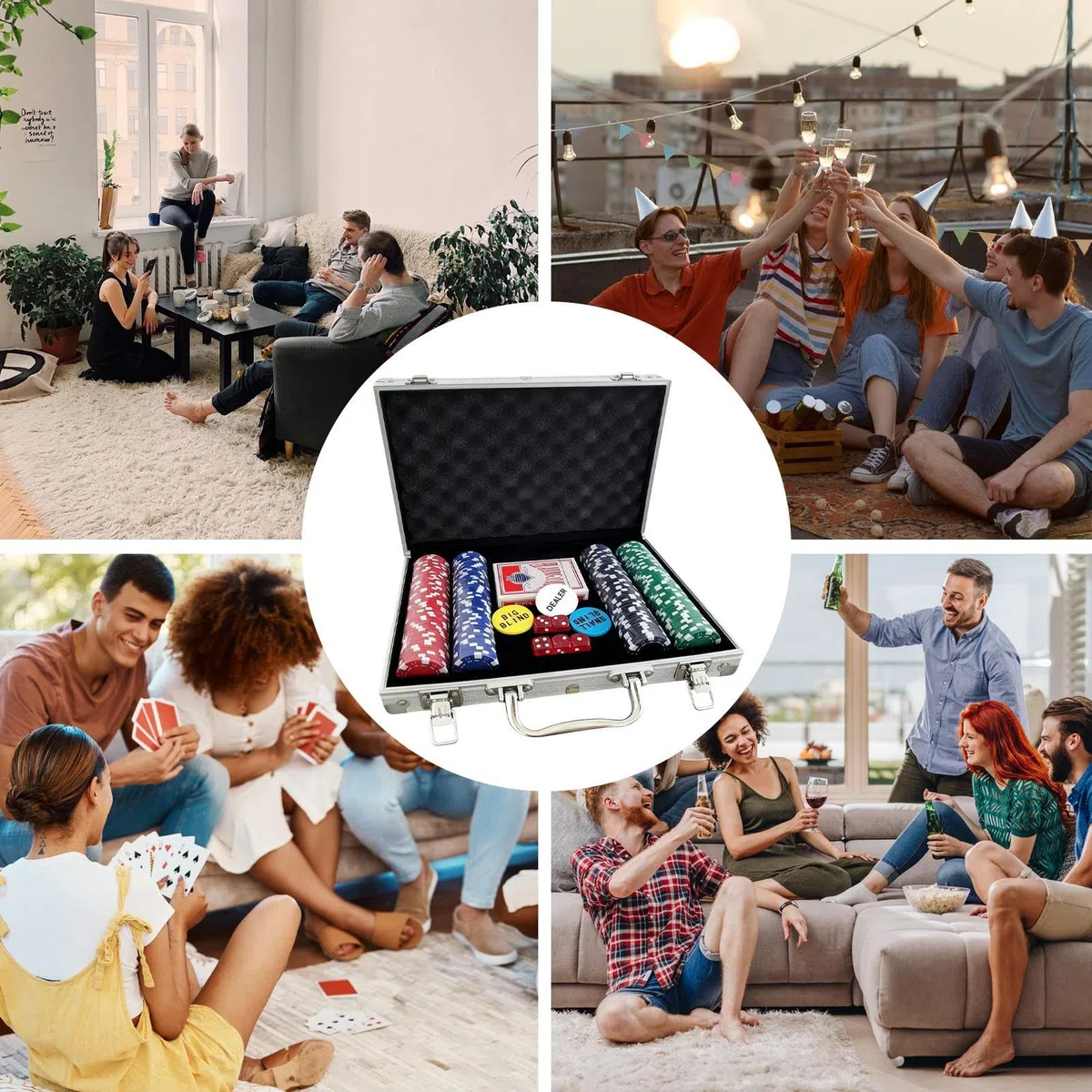 Coffret Jetons Poker Avec Mallette Sans