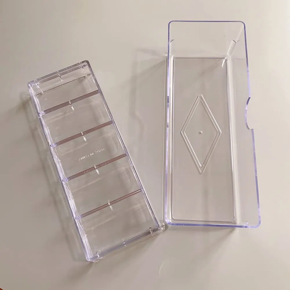 Rack à jetons de poker en acrylique transparent avec couvercle, pour 100 jetons chacun