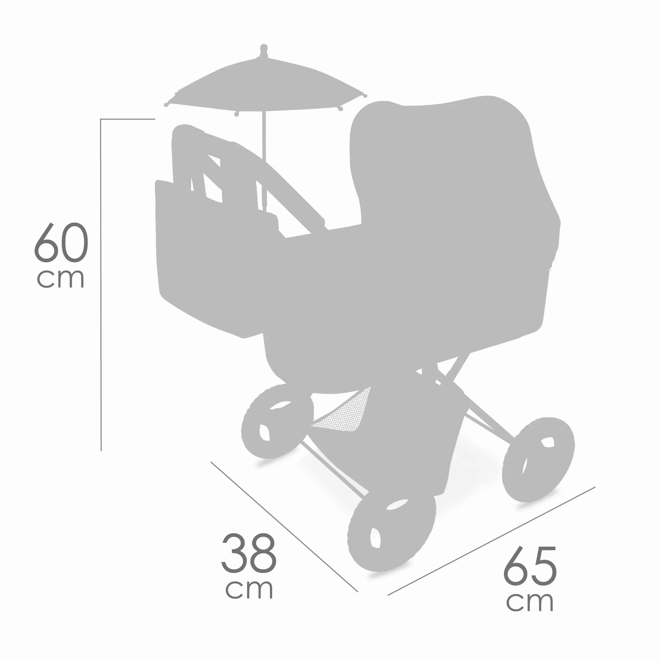 Poussette de Poupées Verona Pliable avec Ombrelle DeCuevas 85078