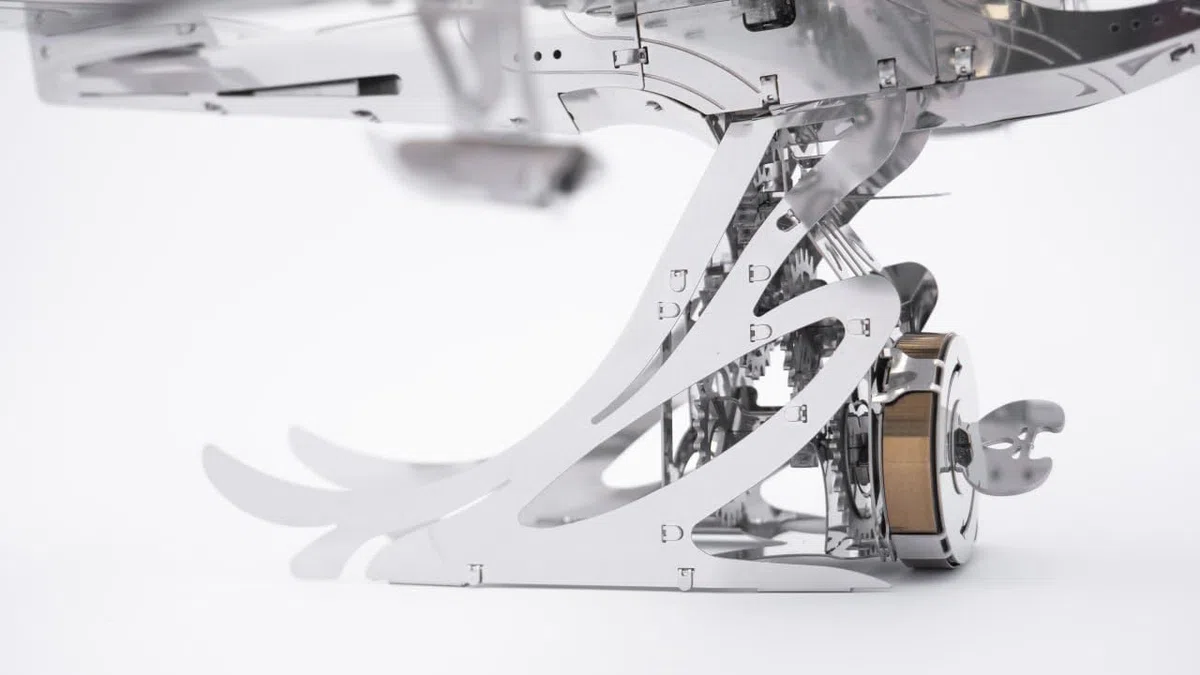 METAL TEMPS Hercules Hughes H-4 Herkuleles Sapin Goose - Kit de modélisme 3D en métal avec mécanisme pivotant, modèle volant herkules, plateforme amovible, 170 pièces.
